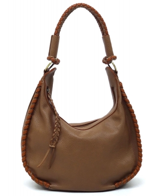 Fashion Whipstitch Hobo Shoulder Bag CMS049 MOCHA